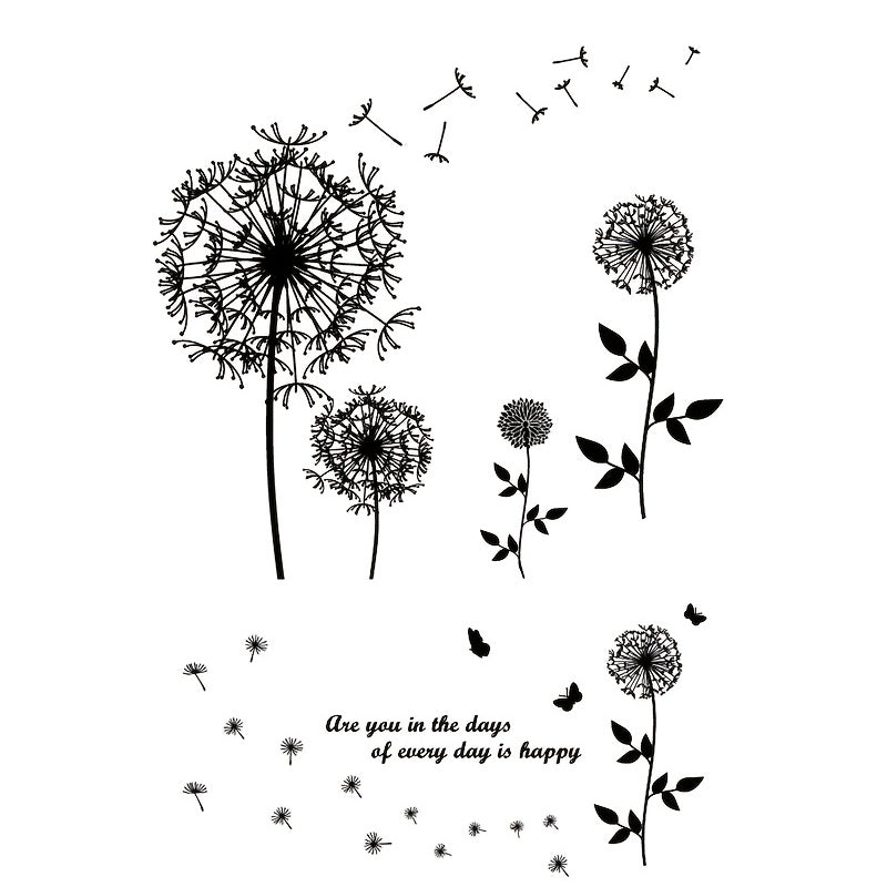 Dandelion DIY Silicone Clear Stamp For Card Making and Scrapbooking