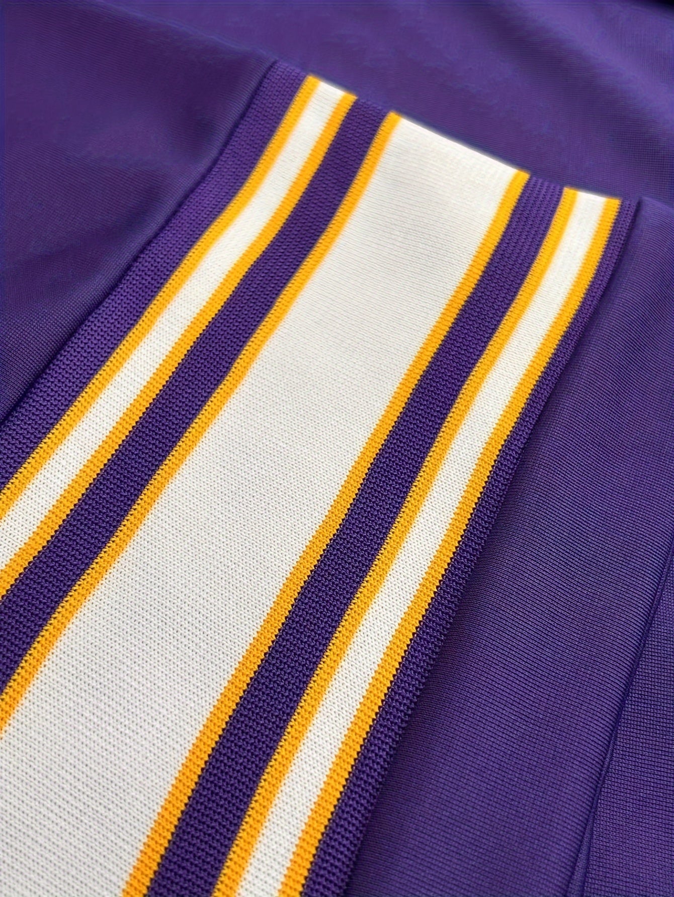Men's No. 18 Rugby Jersey V Neck Short Sleeve Purple