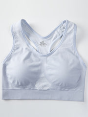 Women's Plus Seamless Racer Back Shockproof Padded Yoga Bra