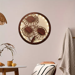 LED Flower Shape Wooden Lamp Home Decoration