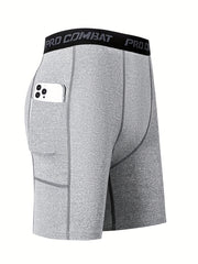 Men's Quick Dry Compression Shorts With Pocket for Basketball Running