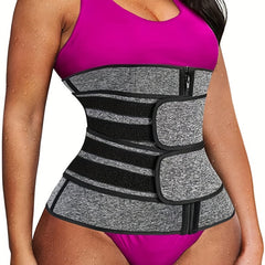 Waist Trainer Tummy Wrap Control Slim Zipper Girdle Belt Women's Shapewear