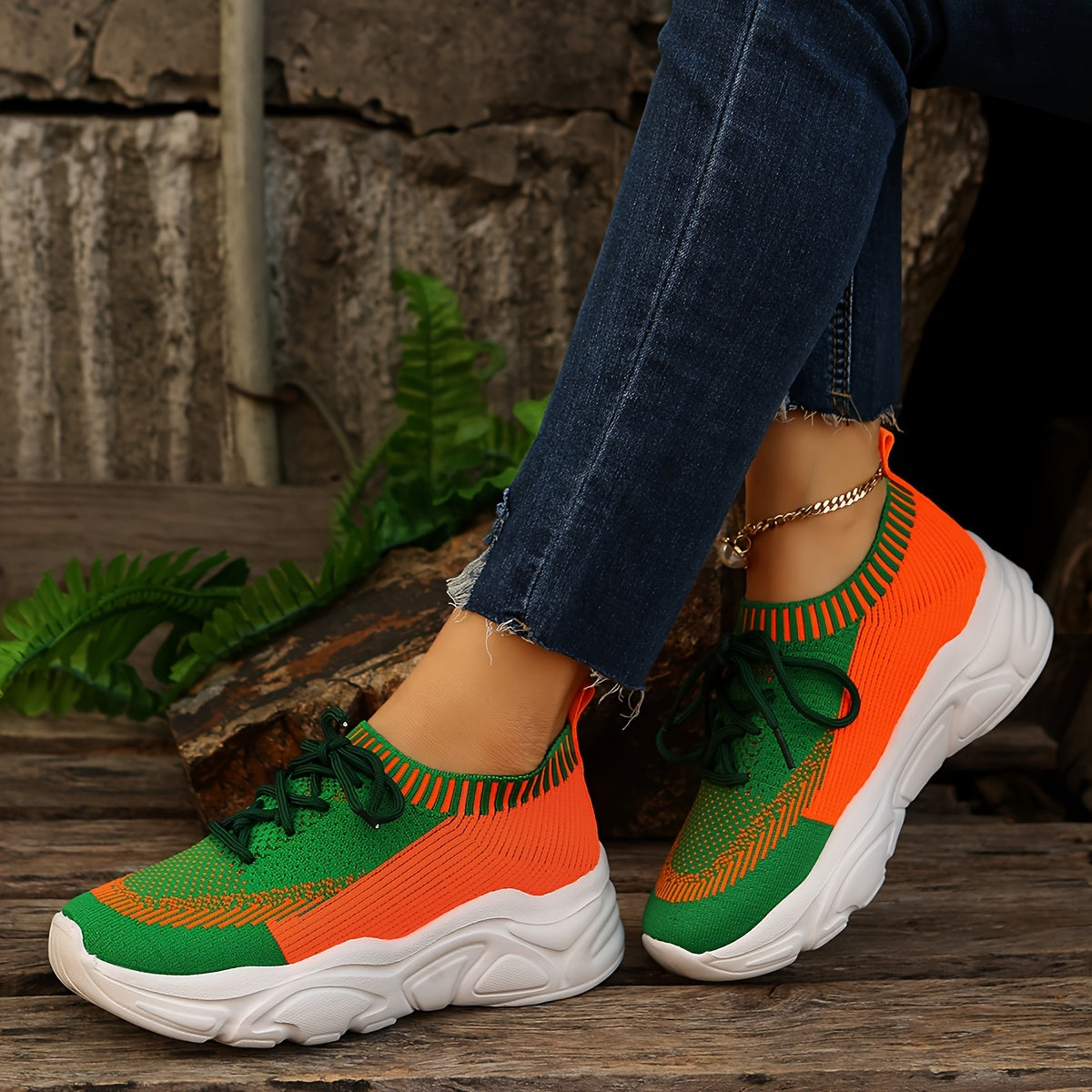 Breathable Running Shoes Thick Sole Sneakers Outdoor Sports Shoes