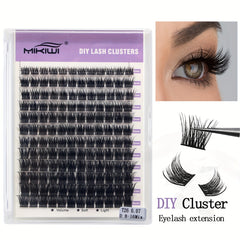 144Pcs D Curling False Eyelash Clusters DIY Extension 8-16mm Mixed Length