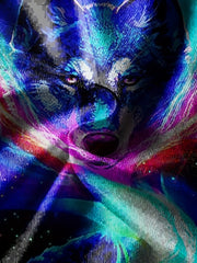 Colorful Wolf Graphic T-shirt for Boys 3D Print Crew Neck Tee