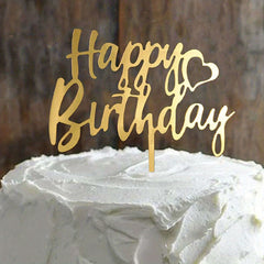 6pcs Happy Birthday Acrylic Cake Toppers