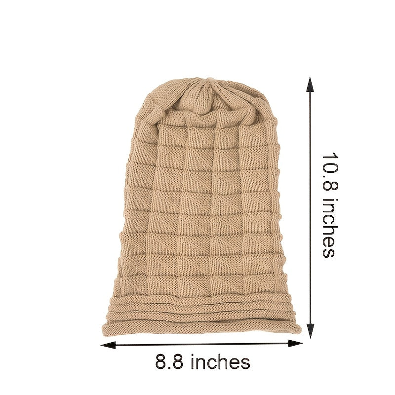 Pleated Flange Cap Ladies Winter Ski Sweater Hat Outdoor Knitted Hat