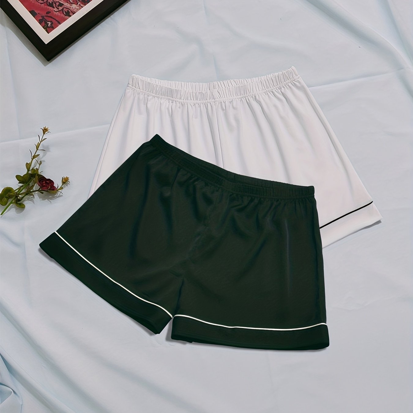 Comfy Elastic Waistband Women's Sleep Shorts