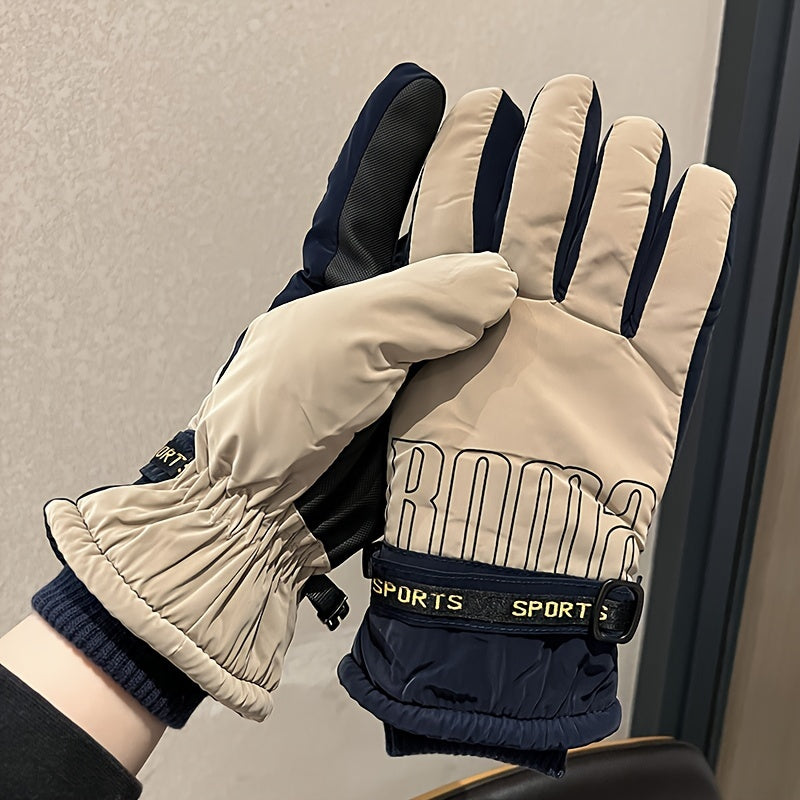 Winter Warm Riding Gloves Windproof Waterproof Coldproof Skiing Gloves