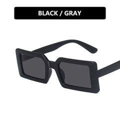 Small Rectangle Sunglasses Women Square Sunglasses Vintage Wide Frame Eyewear