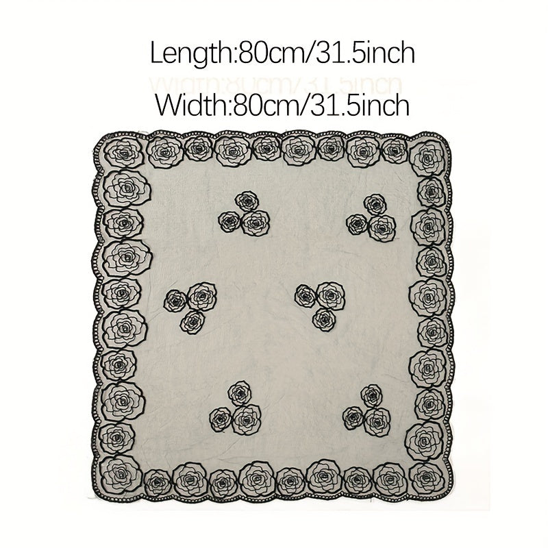 Embroidered Headscarf Thin Sunscreen Square Scarf