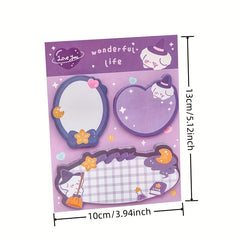 4 Pack Cartoon Sticky Notes 240 Message Stickers Students