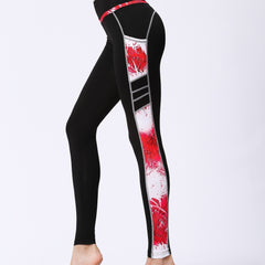 Side Patchwork Pockets High Waist Yoga Pants Butt Lifting