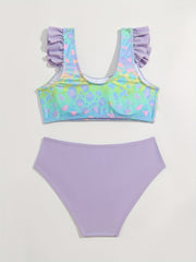 Girls Bikini Set Crop Top & Shorts Europe America Style