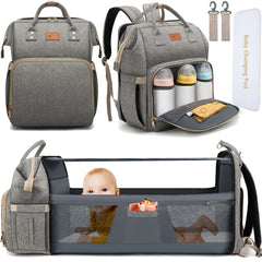 Baby Diaper Bag Backpack With Changing Station 30L Dual Use Baby Bag For Mom