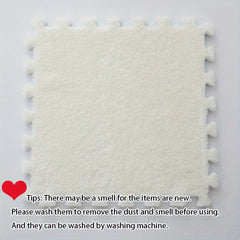 10pcs Foam Puzzle Floor Mat Interlocking Fluffy Flooring Tiles Soft Rugs