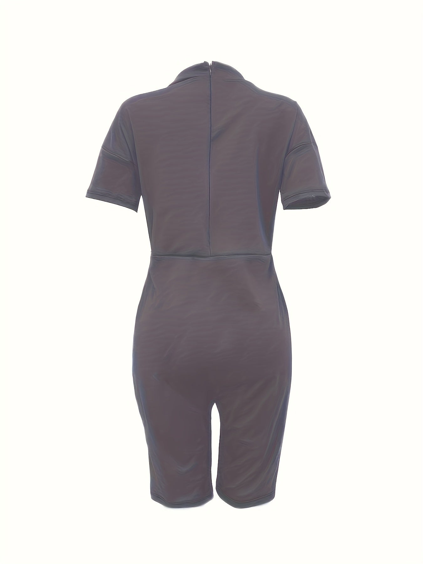 Women's Plus Size V-Neck Romper with Pockets