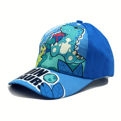 Adjustable Summer Casual Mens Peaked Cap with Dinosaur Images