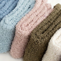 8 Pairs Heart Embroidery Socks Cozy & Warm Fuzzy Women's Stockings