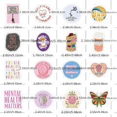 104pcs Mental Health Stickers: Laptop, Water Bottle & More