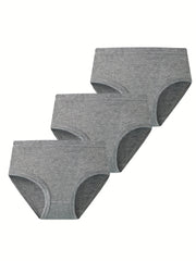 3-Piece Set Girl's Cotton Comfy Stretchy Underwear