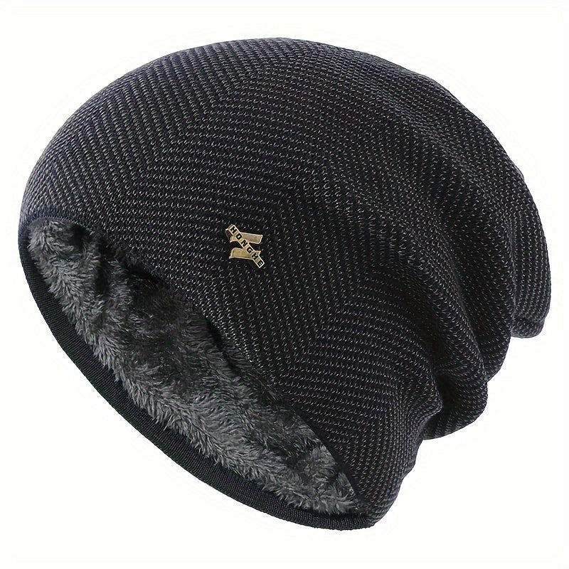Thickened Warm Woolen Knitted Hat for Outdoor Cycling Skiing