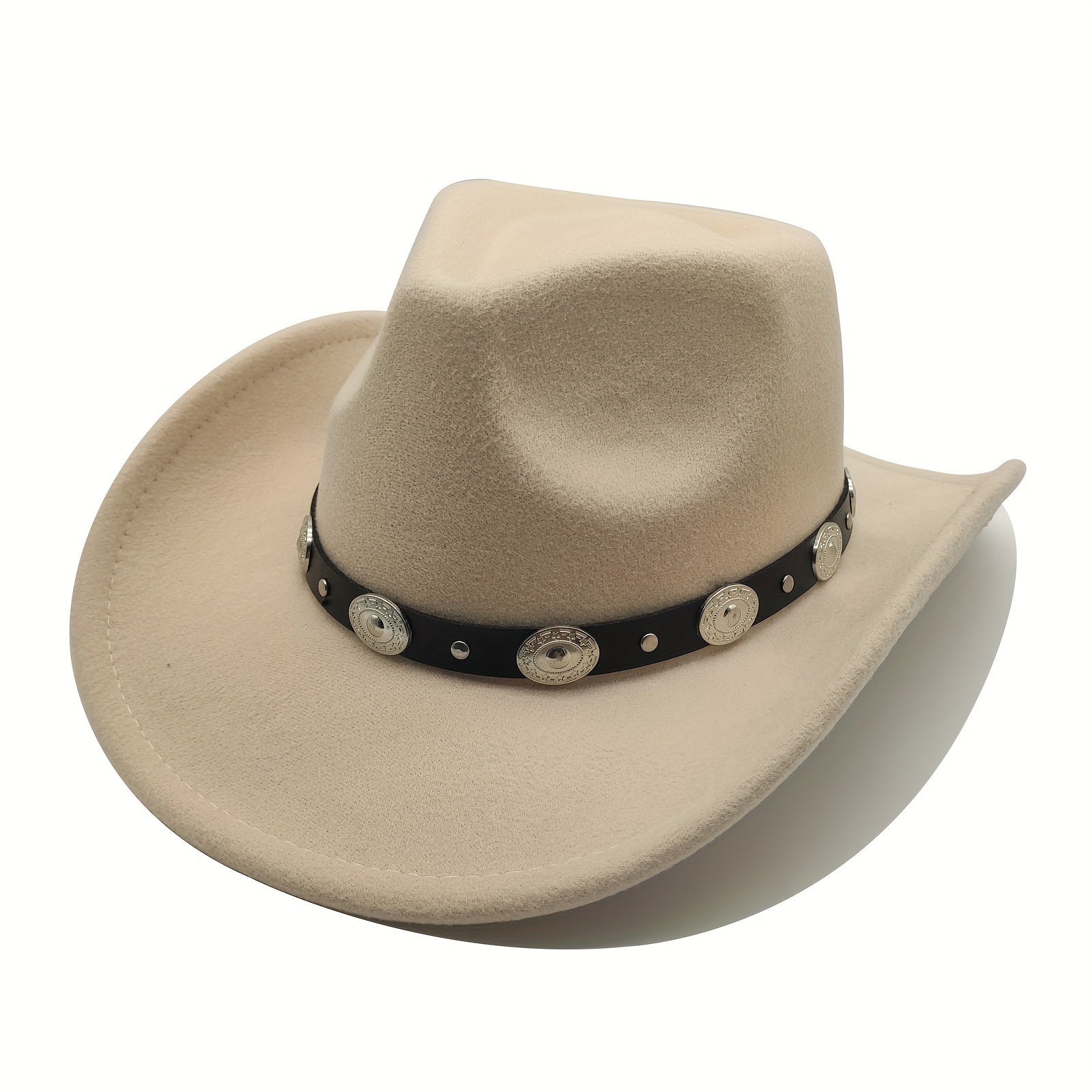 Classic Western Cowboy Hat Wide Brim Felt Fedora Hat