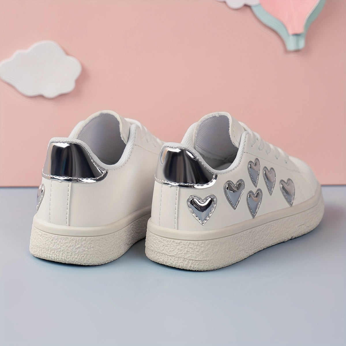Girl's Solid Skate Shoes Non Slip Soft Sole Sneakers For Kids