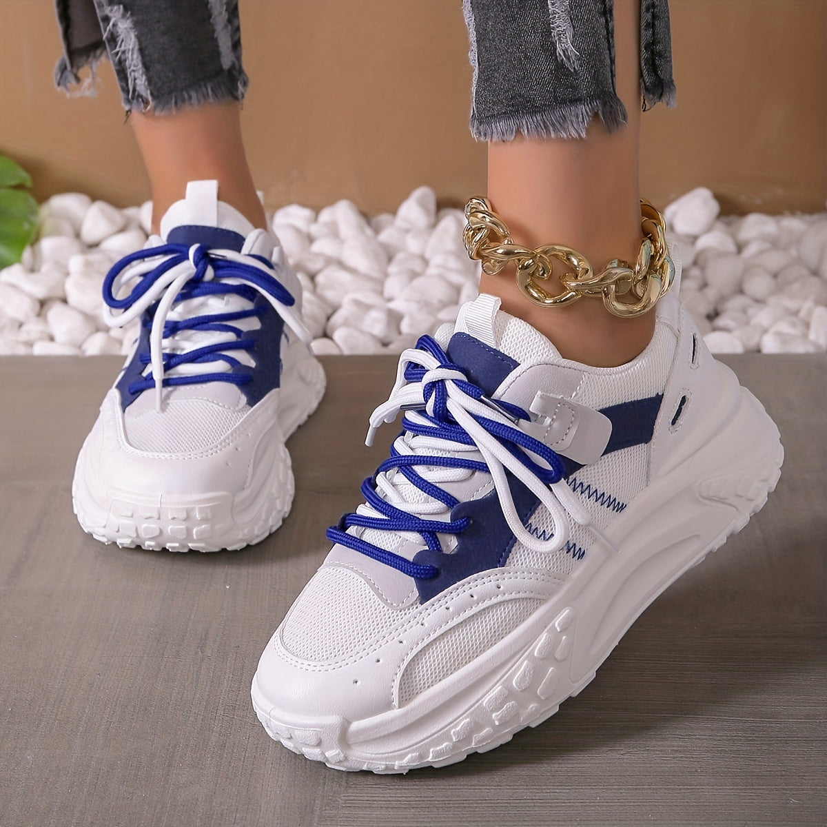Women's Breathable Chunky Sneakers Comfortable Sport Shoes