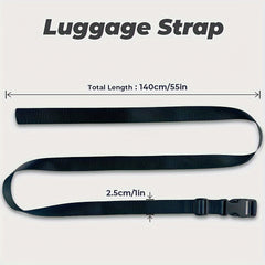 4pcs 55in Luggage Straps w/ Adjustable Buckle for Suitcase Backpack