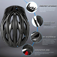 Adult Lightweight Bike Helmet Men Women Comfort With Pads&Visor