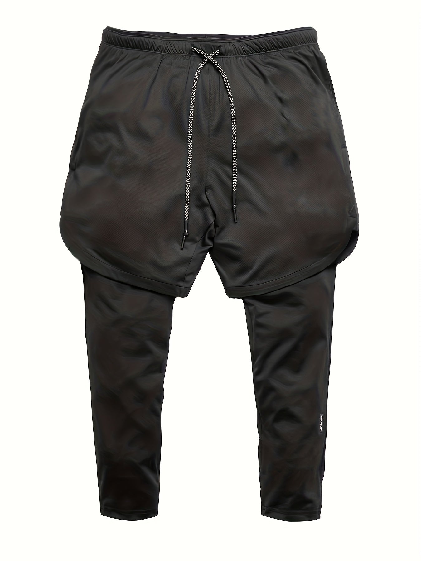 Men's 2-In-1 Running Shorts Quick Dry Athletic Shorts with Liner Leggings