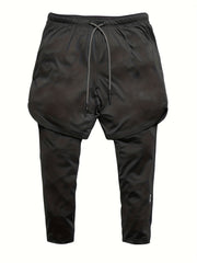 Men's 2-In-1 Running Shorts Quick Dry Athletic Shorts with Liner Leggings