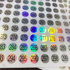 15cps Number Stickers 1-500 Round Labels DIY Numbering Tool