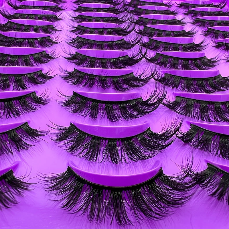 Natural Looking False Eyelashes - Pack of 20 Pairs