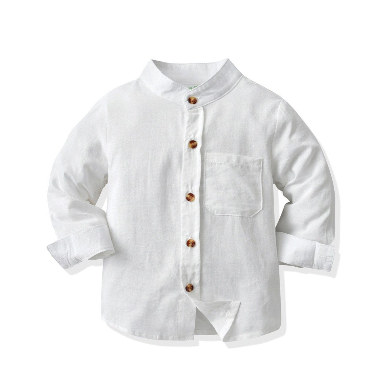 Boys' Stand Collar Long Sleeve Shirt