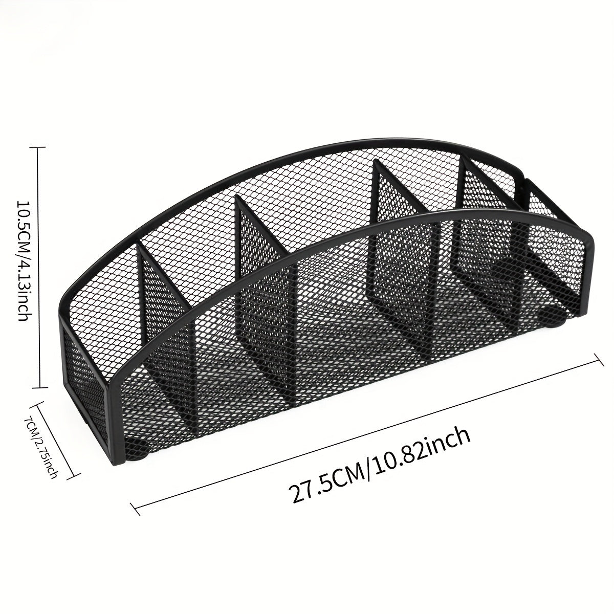 Metal Grid Pen Holder Desktop Stationery Storage - Student & Office Organizer