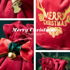 Santa Claus Velvet Gift Bag Candy Tote Bag Christmas Tree Decoration