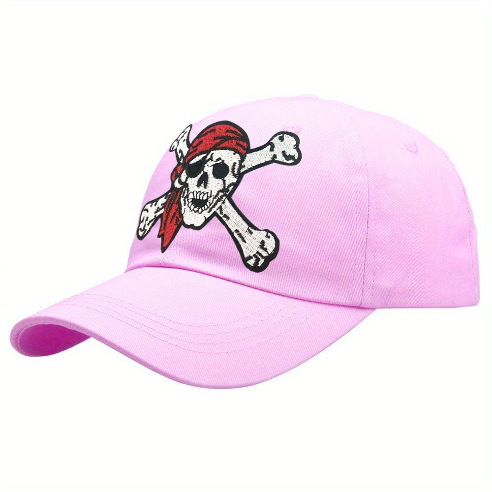 Skull Embroidered Baseball Cap Sun Protection Visor
