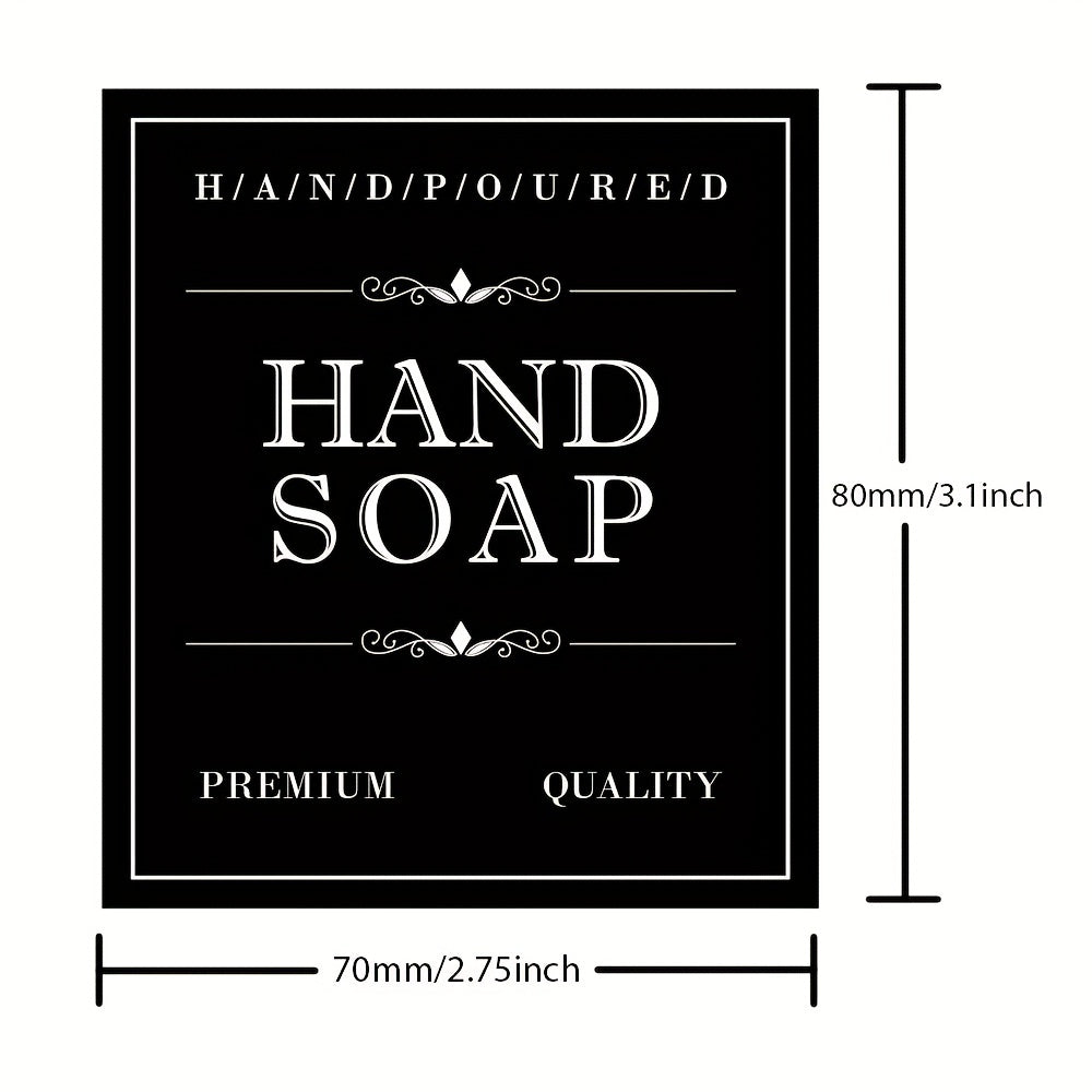 Waterproof Soap Liquid Bottle Labels - Set of 12