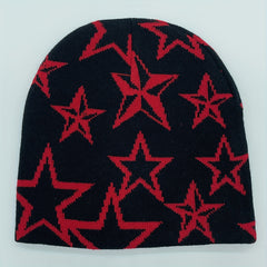 Pentagram Knitted Hat Jacquard Hat Hip Hop Hat Outdoor Sports Street Hat