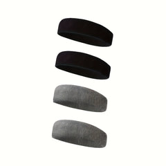 4pcs Sweat Wicking Towel Headbands for Men Stylish Nylon Yoga & Fitness Bands