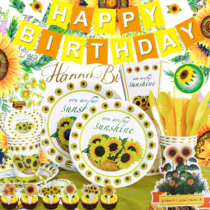 Sunflowers Party Supplies Tableware Balloons Decor