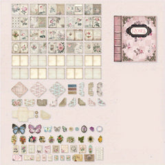 60 Sheets Butterfly Flower Mini Hand Book for Students Writing