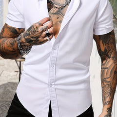 Men's Casual Short Sleeve Shirt Summer Vacation Resort Tops