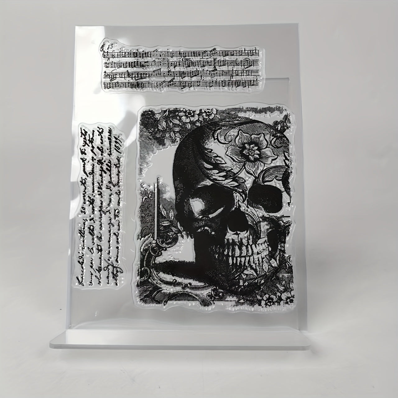 Skull Clear Stamps for Scrapbooking Embossing DIY Greeting Card