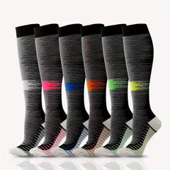 6 Pairs Compression Over the knee Socks for Outdoor Activities