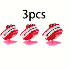 3Pcs Clockwork Jumping Teeth Toys with Eyes Christmas Children'S Toys