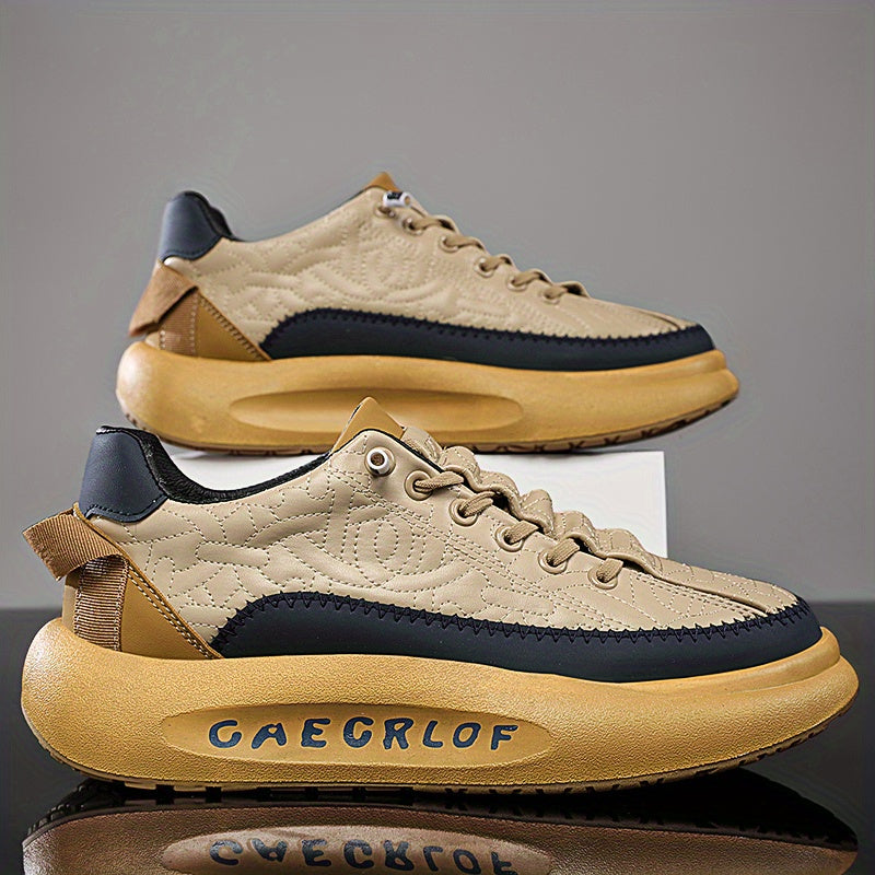 Men's Stitched Lace Up Chunky Sneakers Assorted Colors