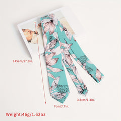 Green Floral Print Unisex Tie Casual Shirt Bow Tie
